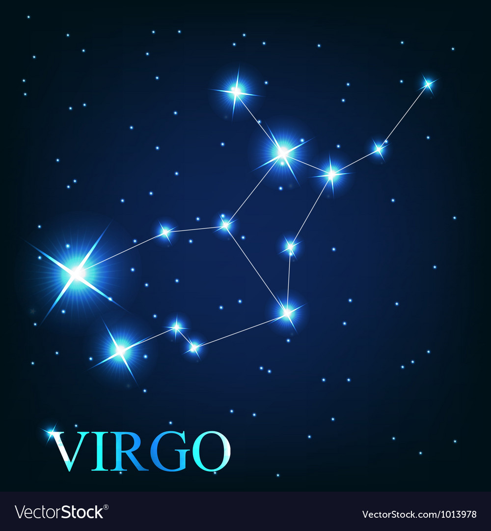 The Virgo Zodiac Sign Of The Beautiful Bright Vector 1013978 