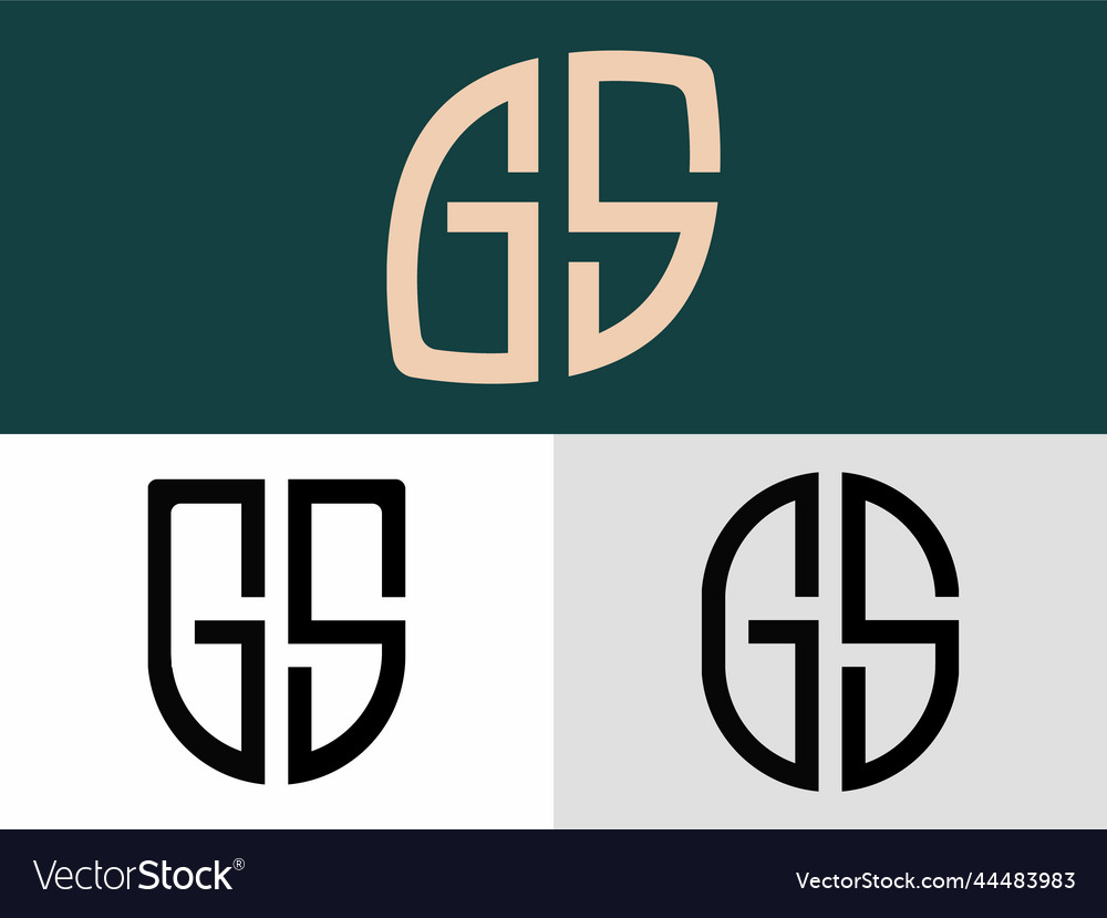 Kreative erste Buchstaben g Logo Designs Bündel