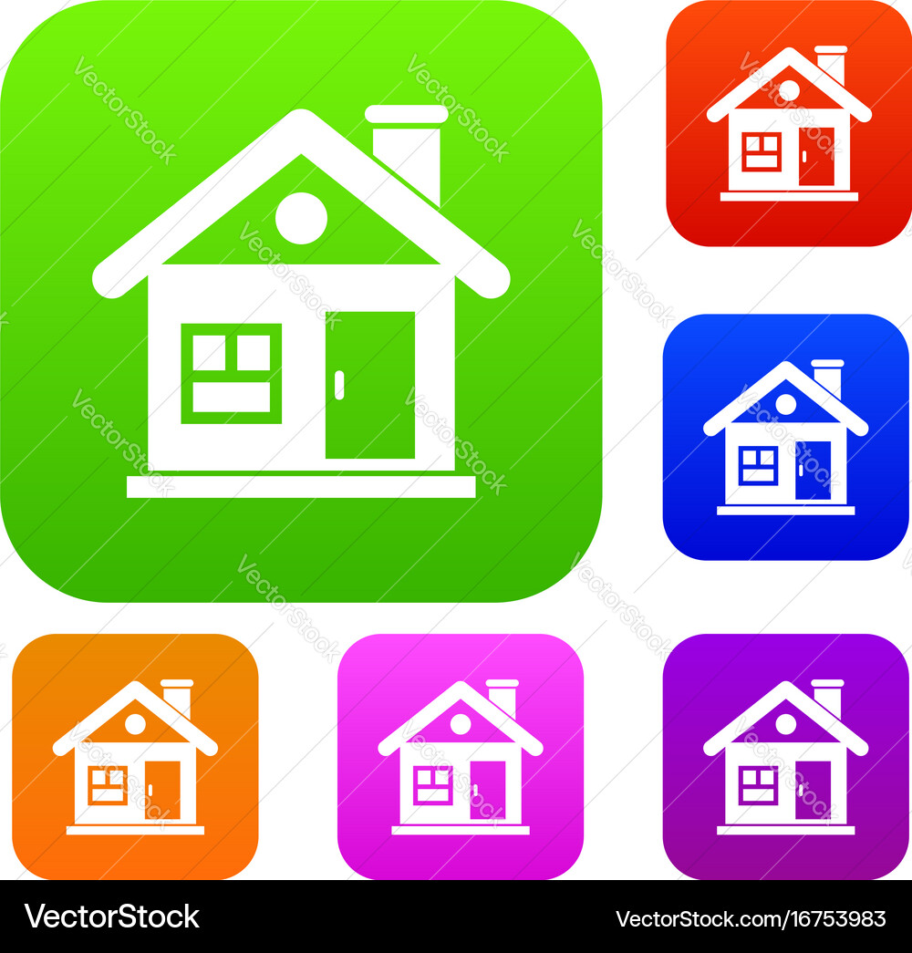House set collection Royalty Free Vector Image