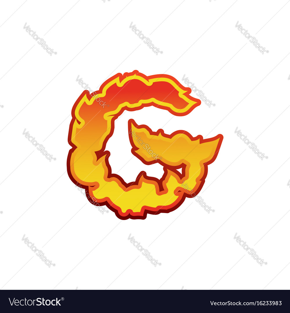 Letter g fire flames font lettering tattoo