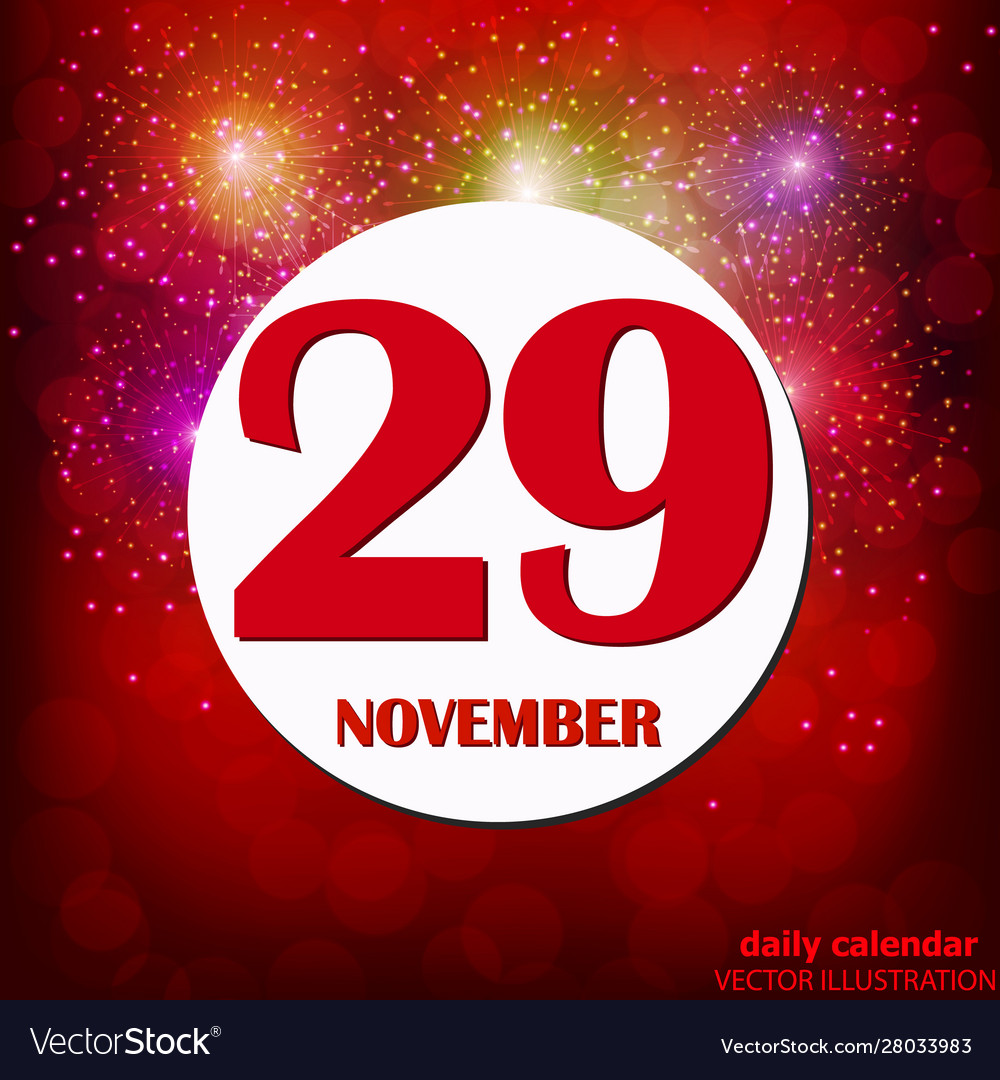 November 29 icon for planning important day Vector Image