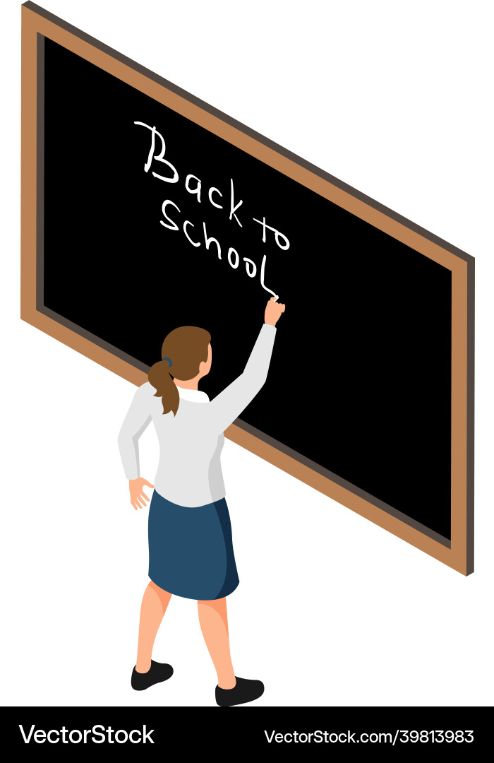 School isometric icon Royalty Free Vector Image