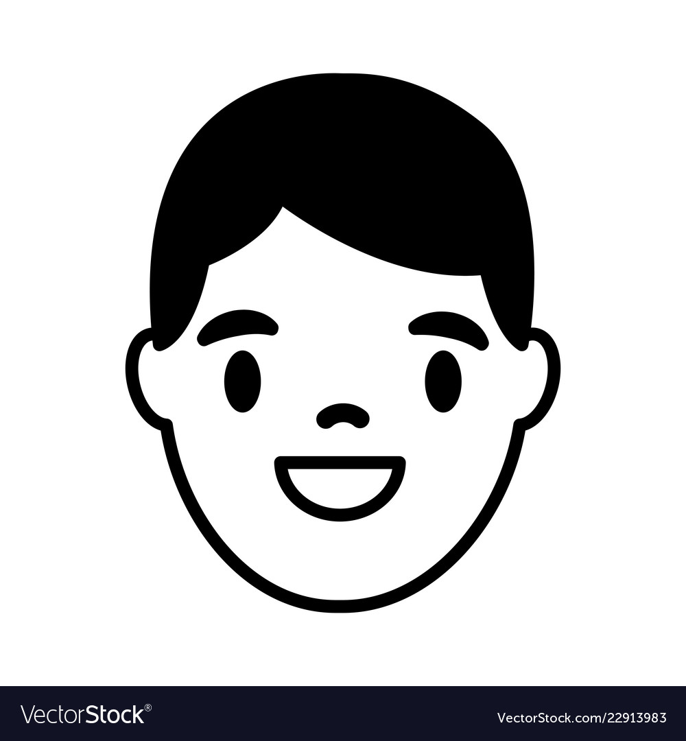 Smiling mans face Royalty Free Vector Image - VectorStock