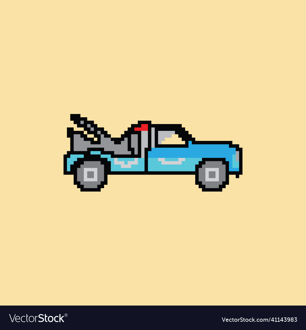 Tow car evacuation icon pixel art