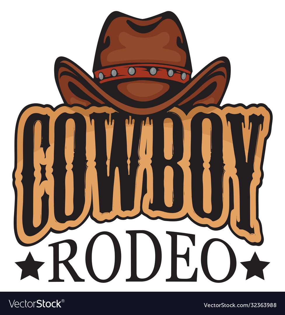 Banner or emblem for a cowboy rodeo show Vector Image