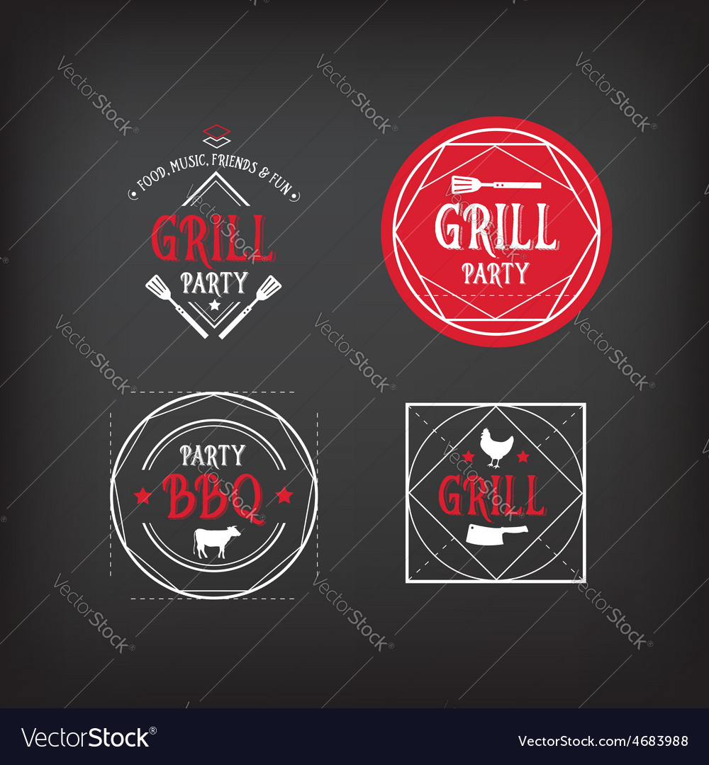 Barbecue party icon bbq menu design Royalty Free Vector