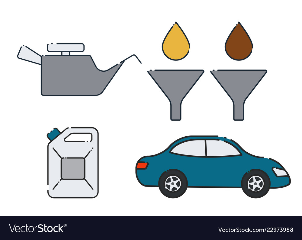 Car oil change design Royalty Free Vector Image