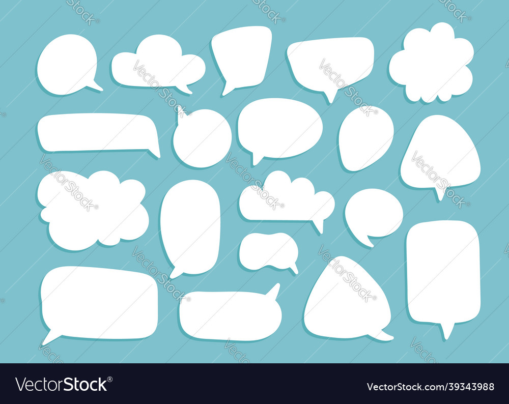 Collection of speech bubble templates Royalty Free Vector