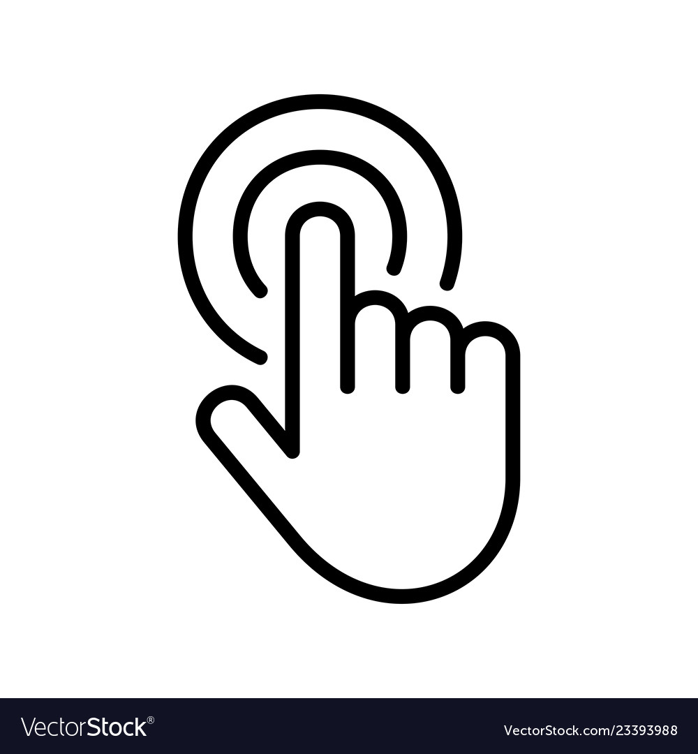 Hand click icon. Vector mouse pointer symbol Stock Vector