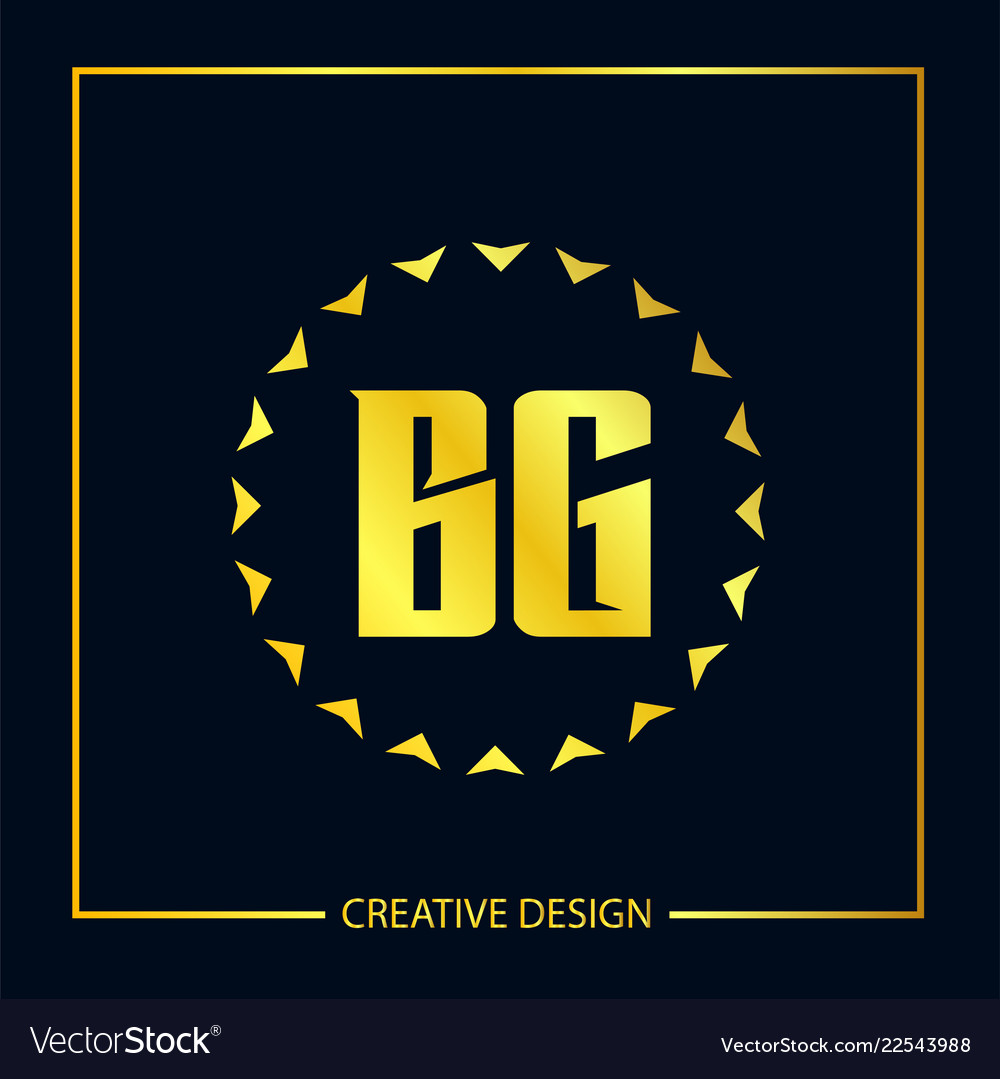 Initial letter bg logo template design