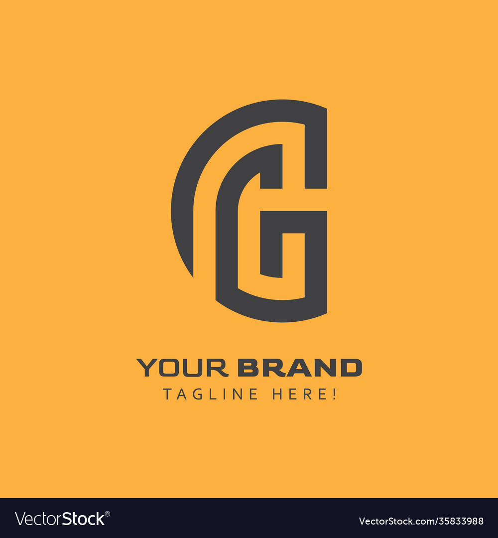 Letter gc cg monogram logo design clean