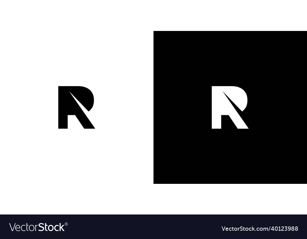 Modern and elegant ar letter initial logo design Vector Image