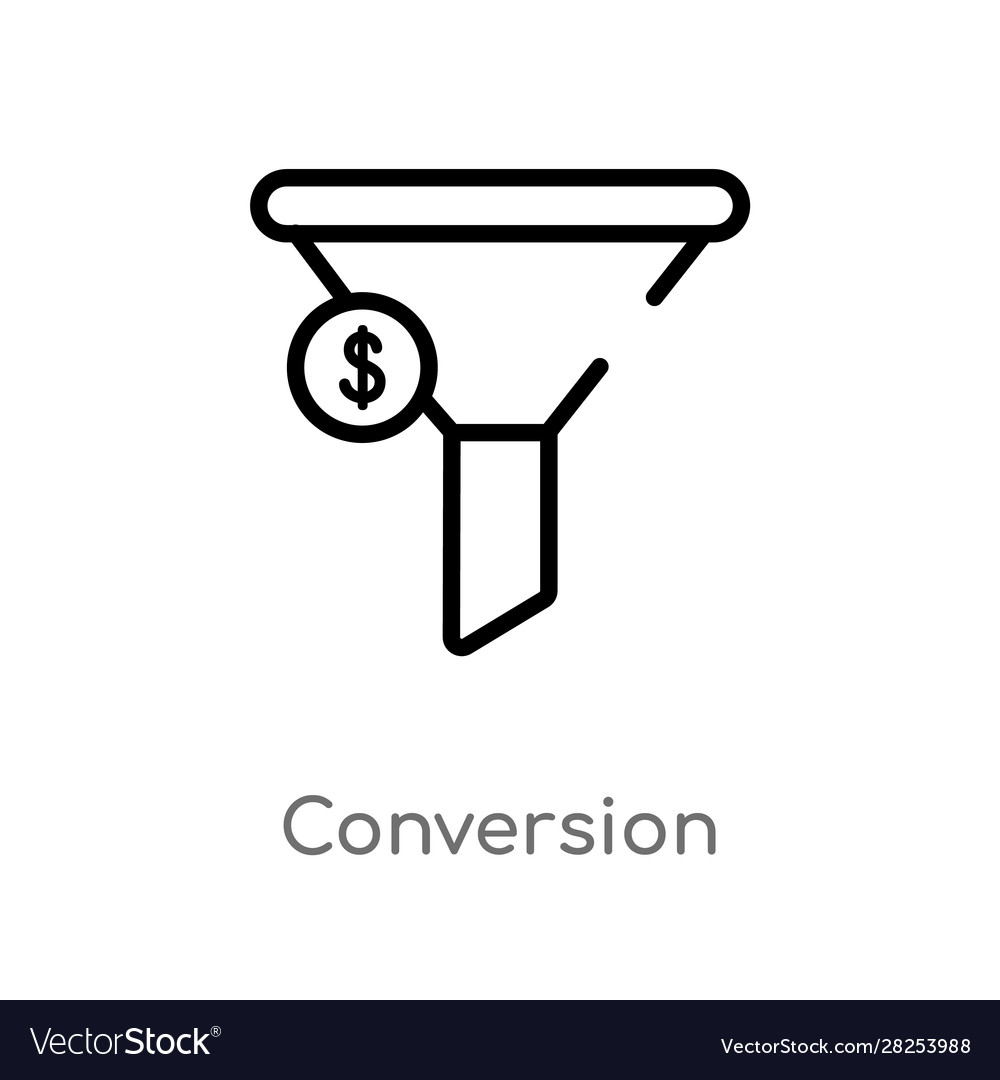 Outline conversion icon isolated black simple Vector Image