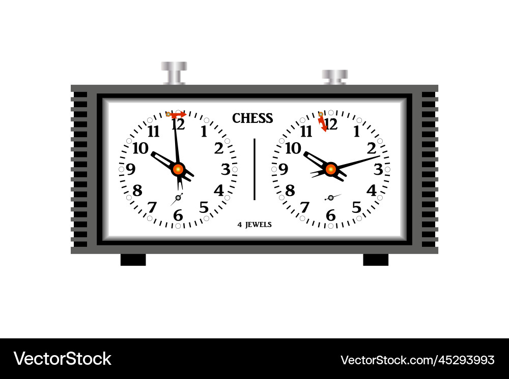 A chess clock Royalty Free Vector Image - VectorStock