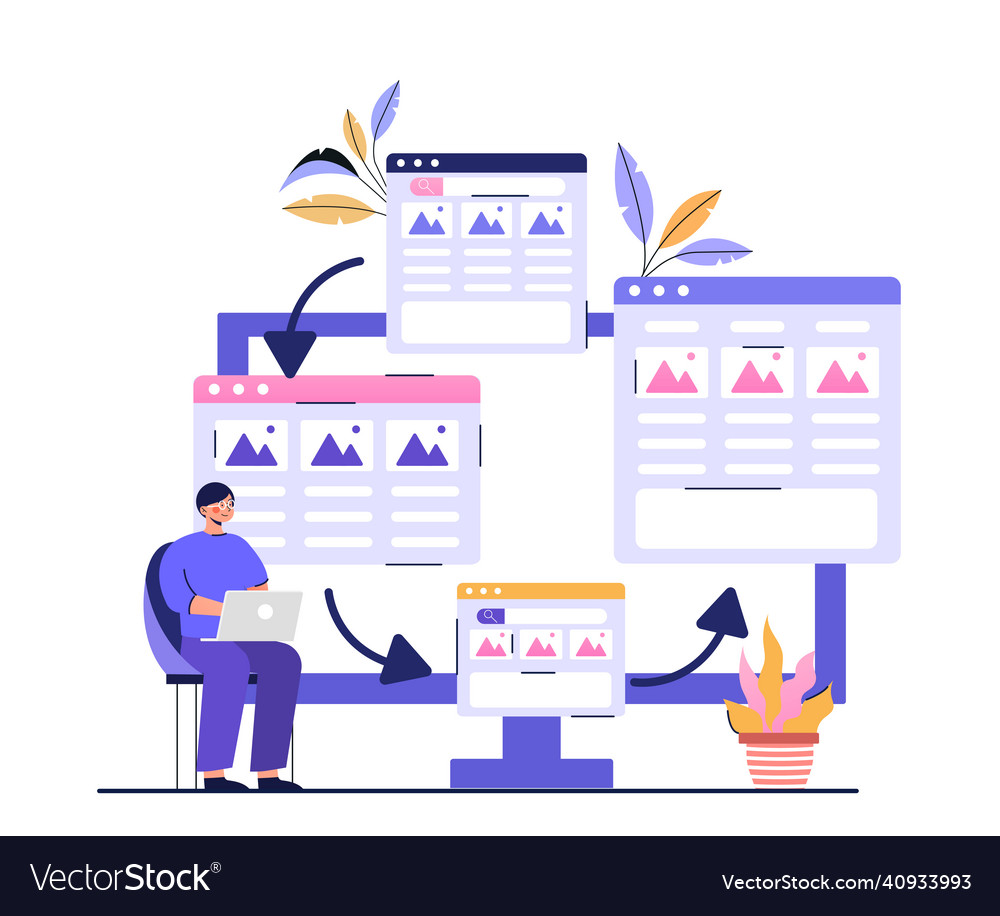 Concept of microsites Royalty Free Vector Image