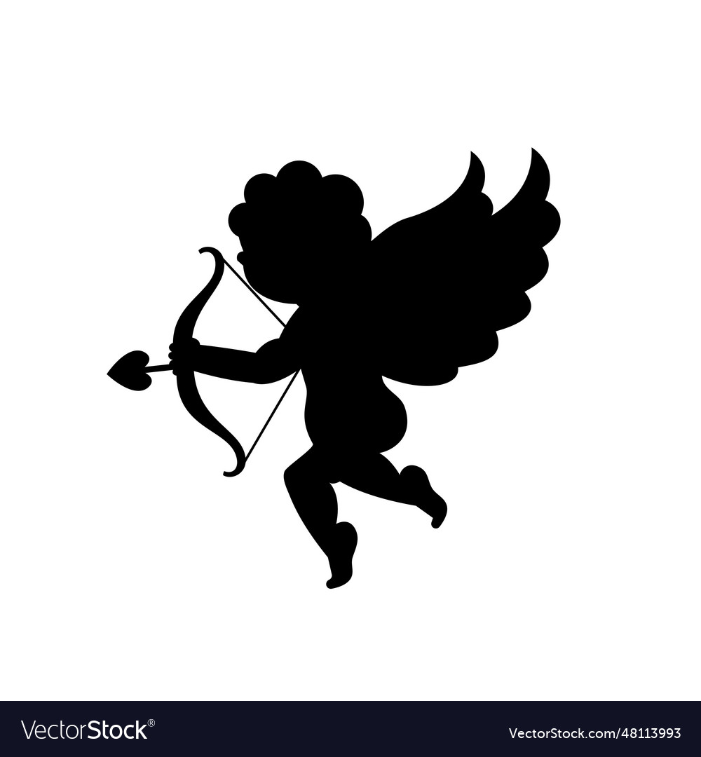 Cupid with bow and arrow icon Royalty Free Vector Image