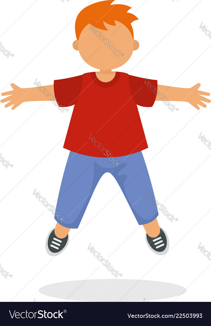 Jumping kids yong child character in jump Vector Image