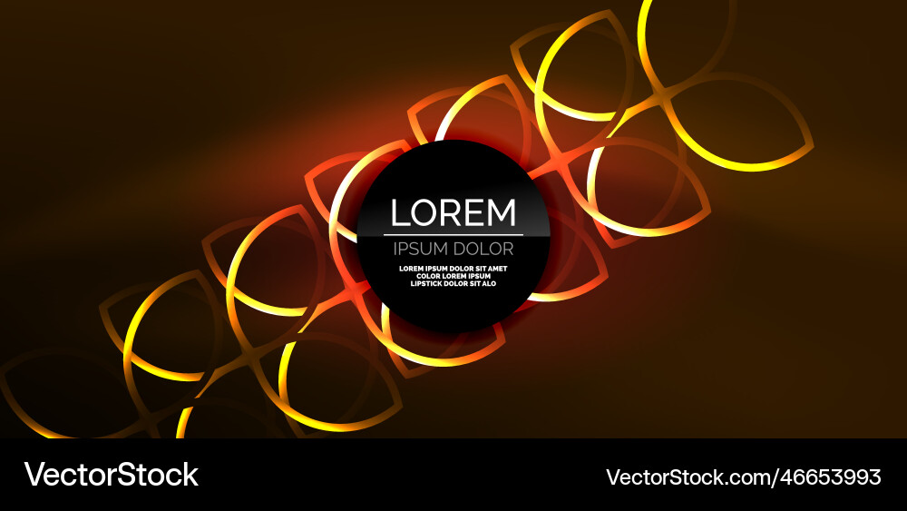 Neon lines and waves abstract background techno Vector Image