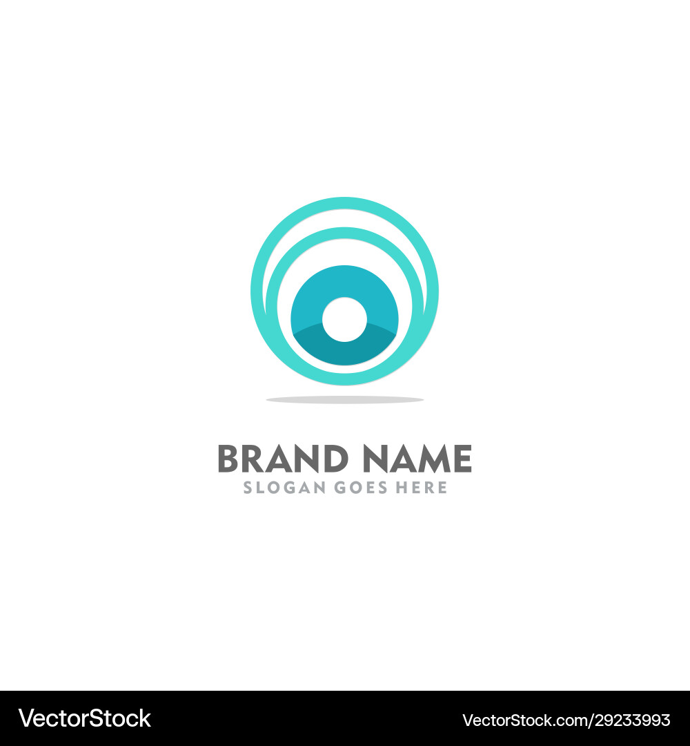 Round abstract technology logo Royalty Free Vector Image