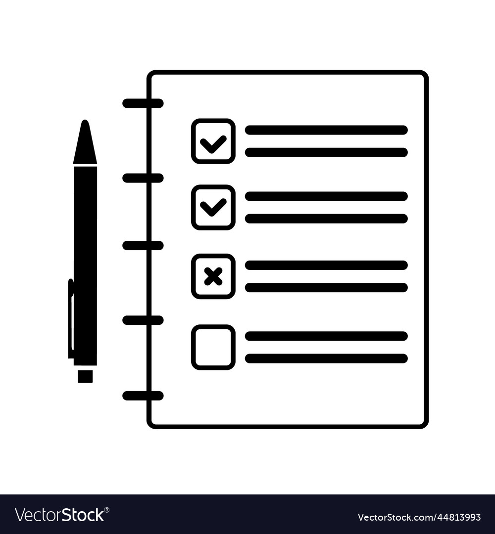 School journal notebook icon symbol template Vector Image