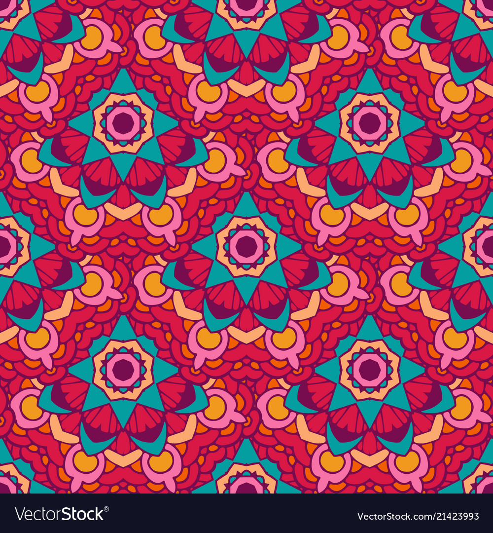 Seamless pattern of geometric stylized