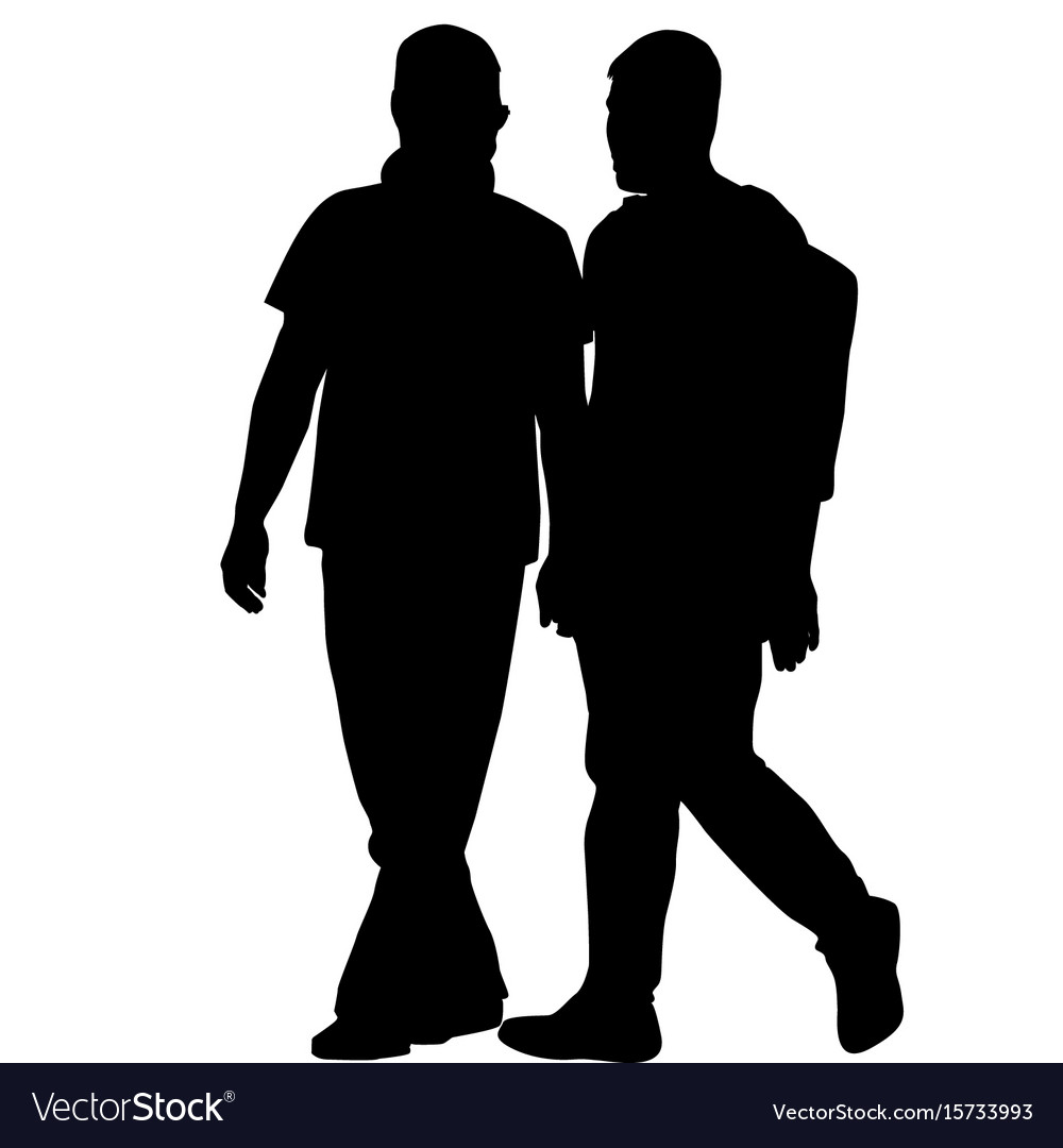 Silhouettes Of Gay Men Holding Hands Royalty Free Vector 9243