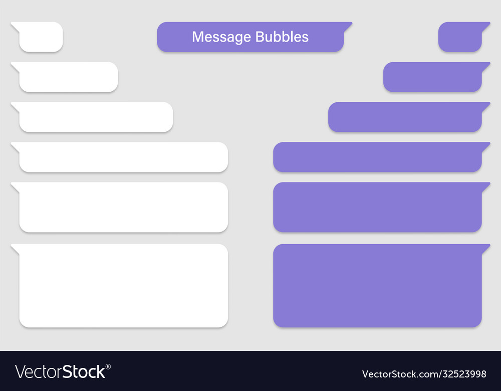 Blank message bubbles chat or messenger Royalty Free Vector