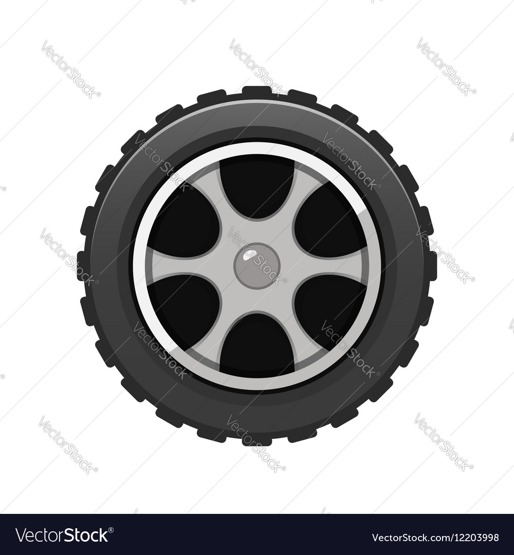 Car tire icon isolated on white background