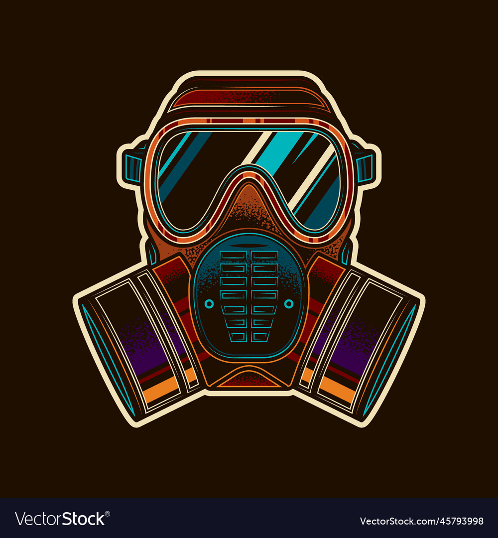 Chemical gas mask respirator Royalty Free Vector Image