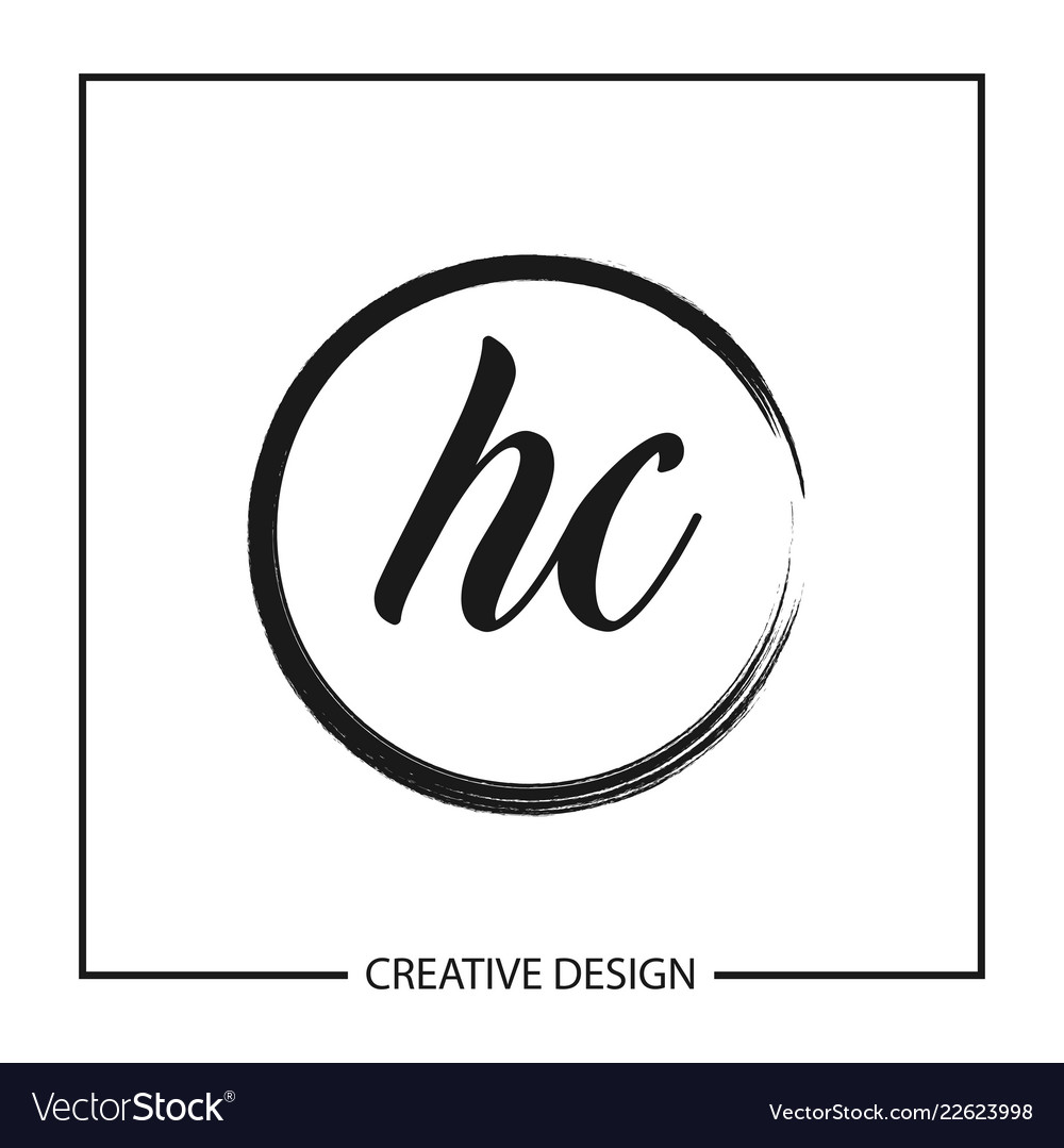 Initial letter hc logo template design