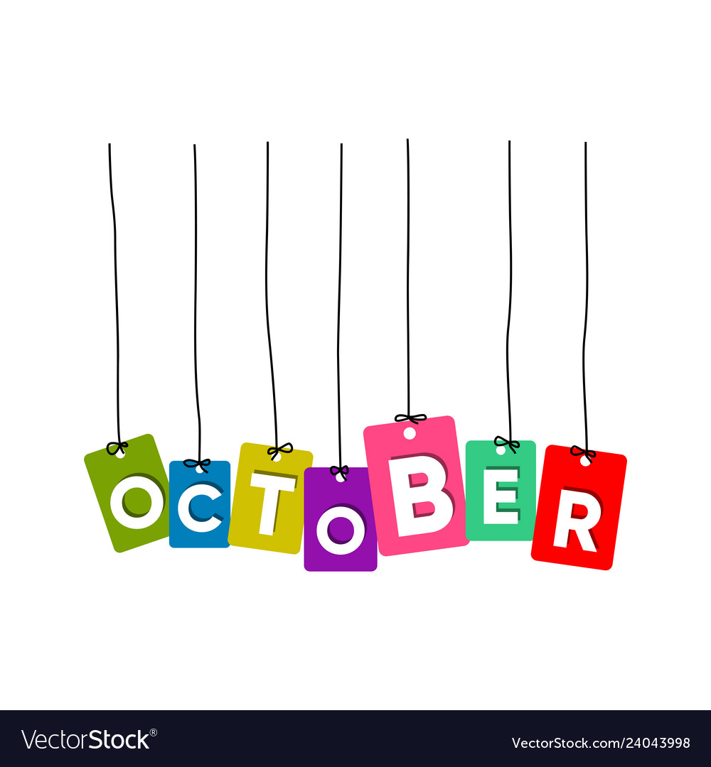 october-word-royalty-free-vector-image-vectorstock