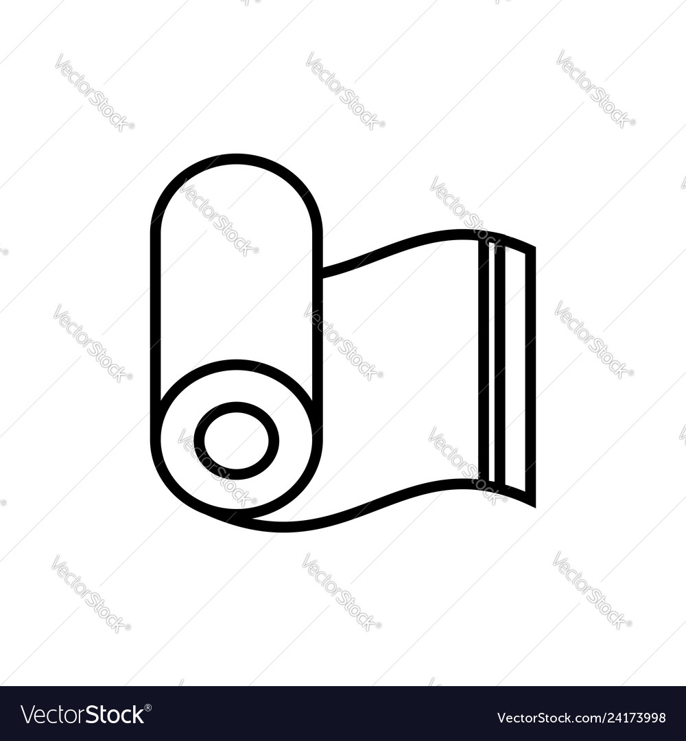 Rolled towel icon simple monoline graphic