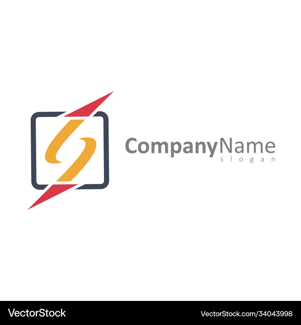 S arrow logo template Royalty Free Vector Image
