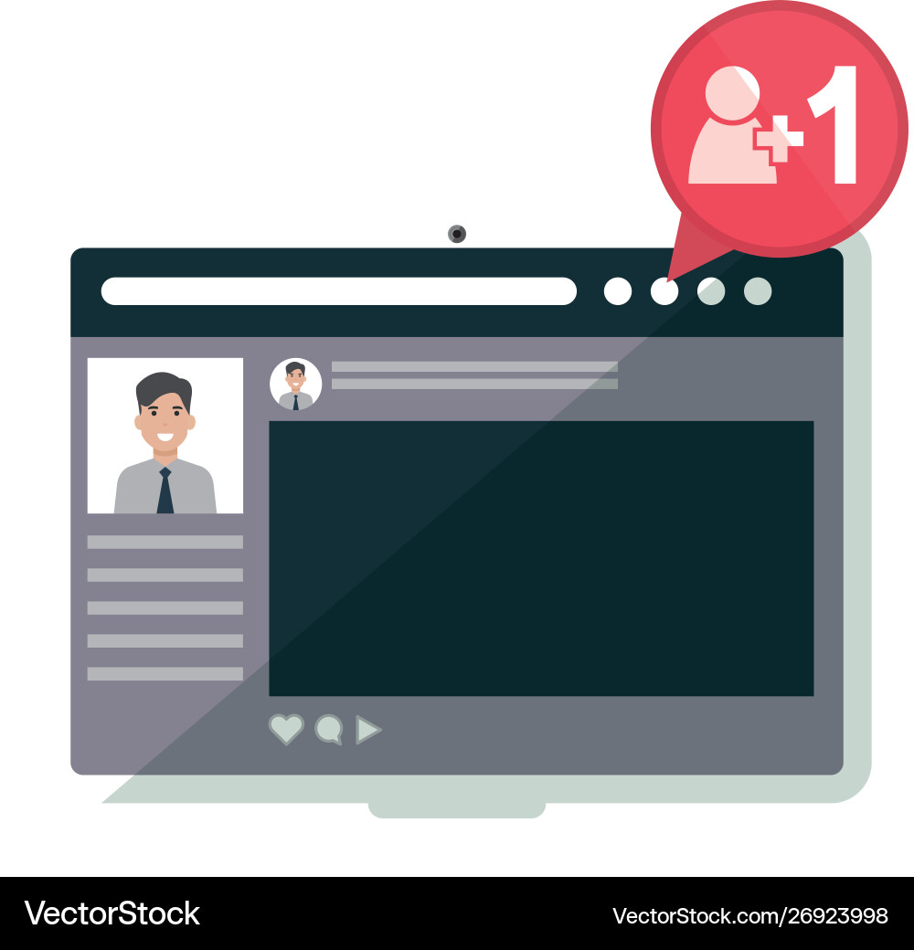 Social media and multimedia button design Vector Image
