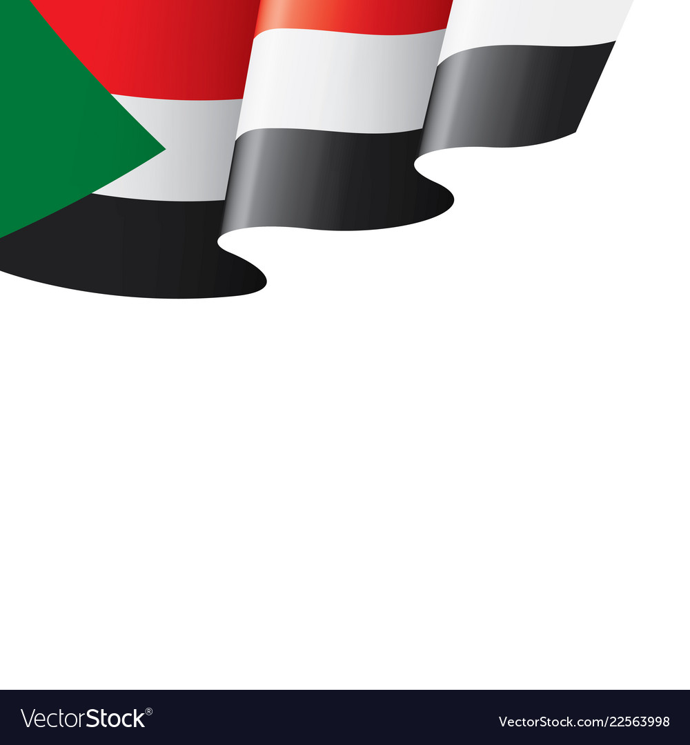 Sudan flag on a white Royalty Free Vector Image