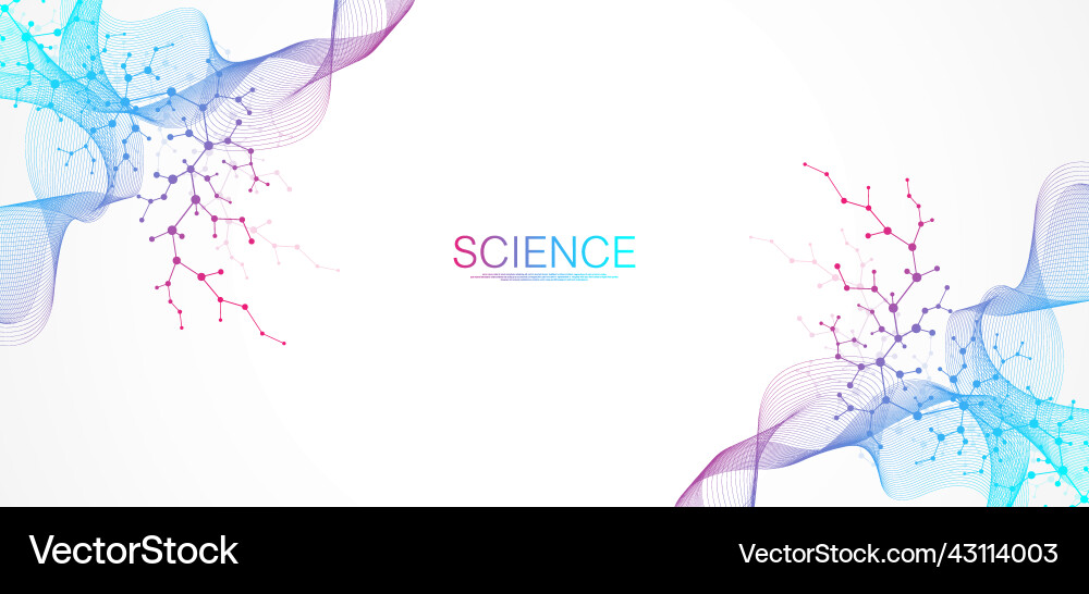 Abstract molecules structure background Royalty Free Vector