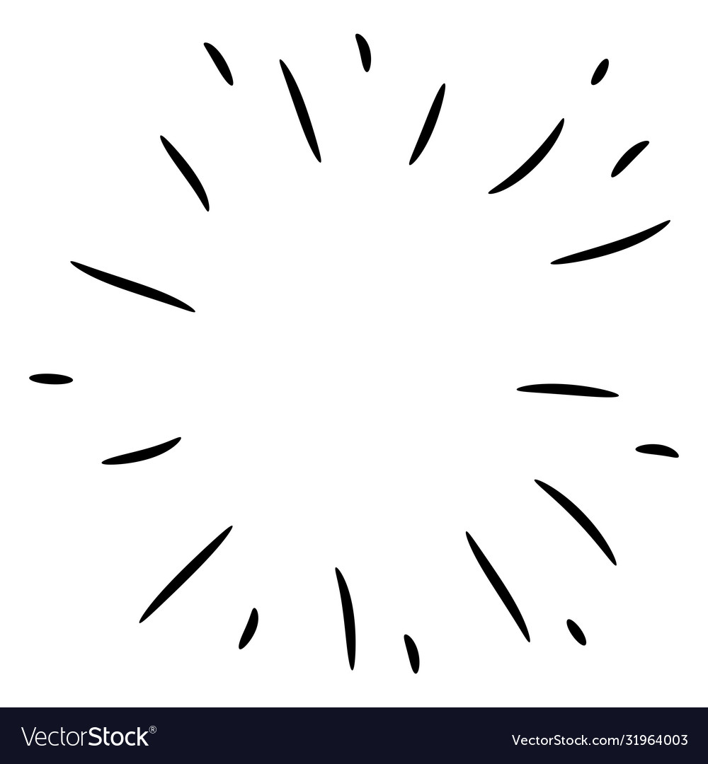 Doodle design element starburst sparkling Vector Image