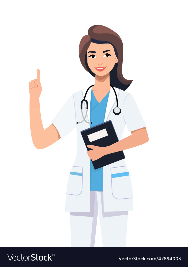 Female doctor character physician hospital Vector Image