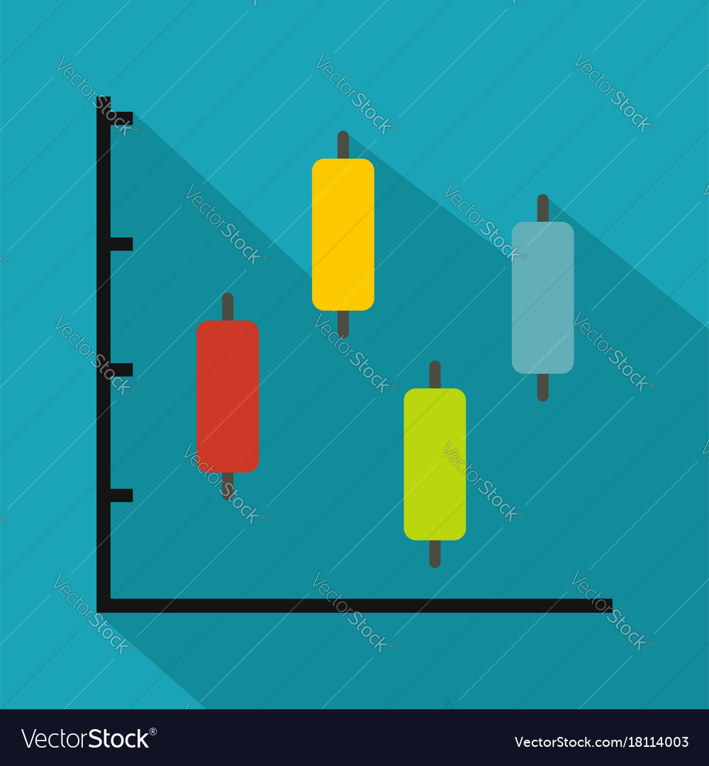 New diagram icon flat Royalty Free Vector Image