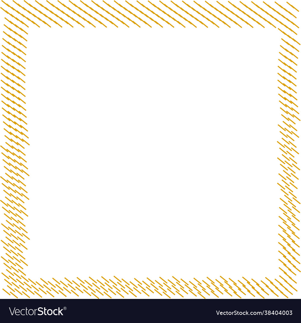 Square stitched patch frame squared embroidery Vector Image