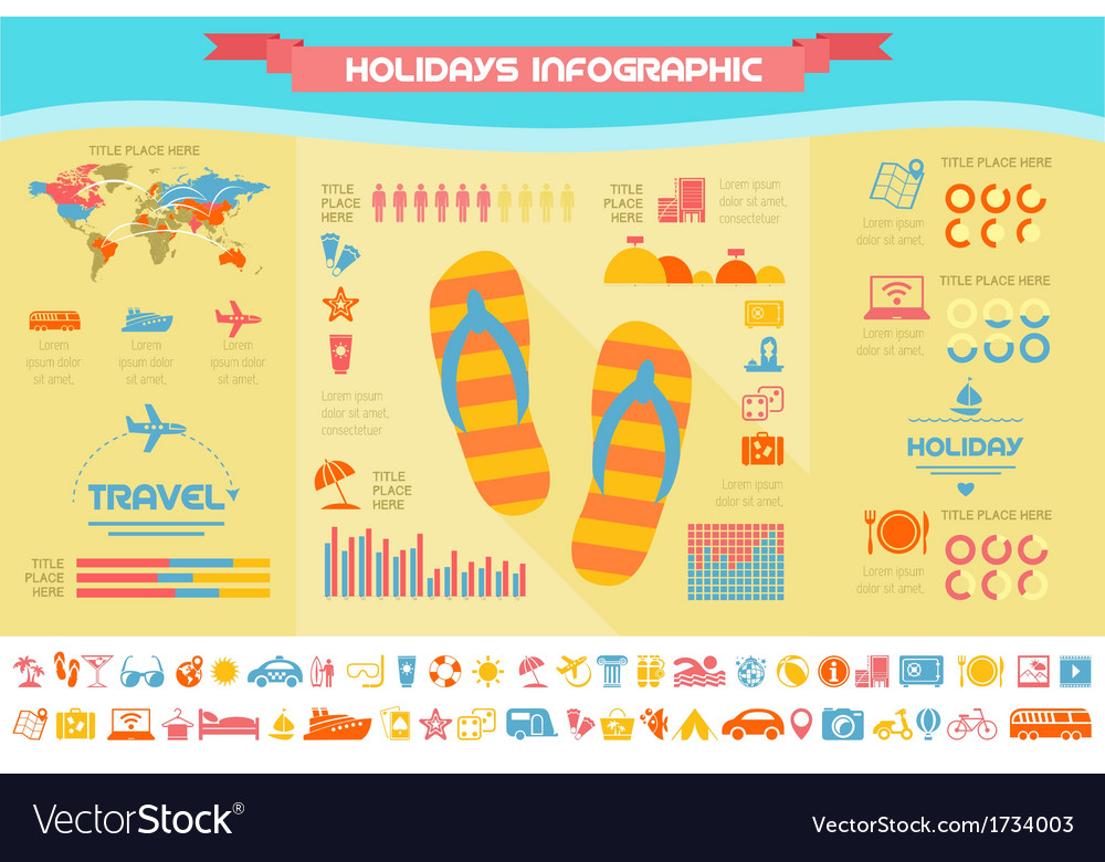 travel infographic template royalty free vector image holiday infographic template