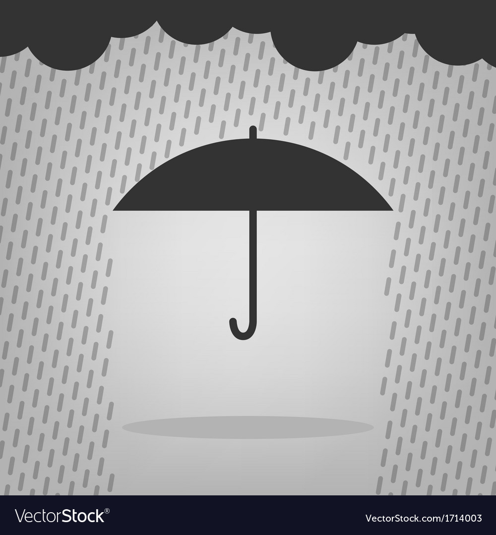 Umbrella and rain drops Royalty Free Vector Image