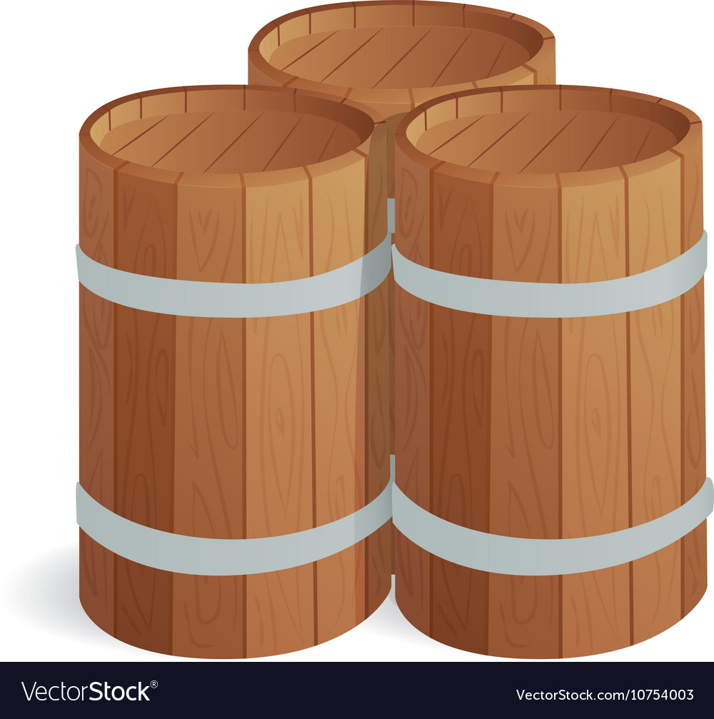 Wooden barrel isolated