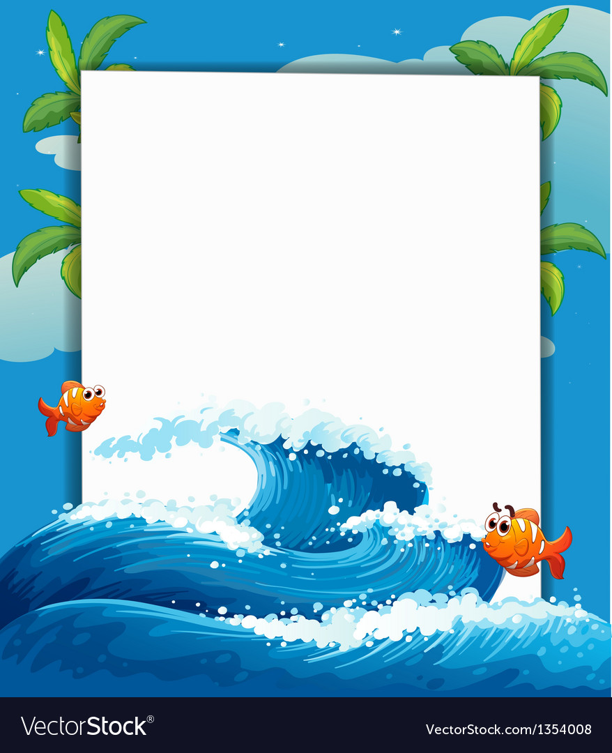 ocean wave border frame