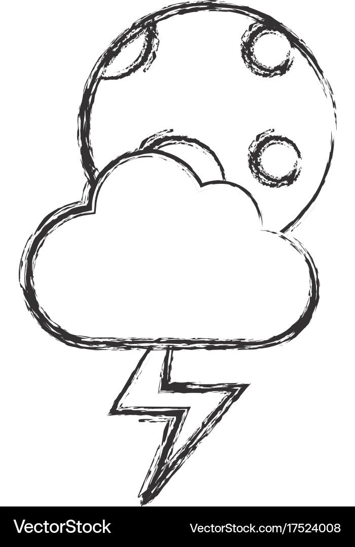 Cloud and thunder icon Royalty Free Vector Image