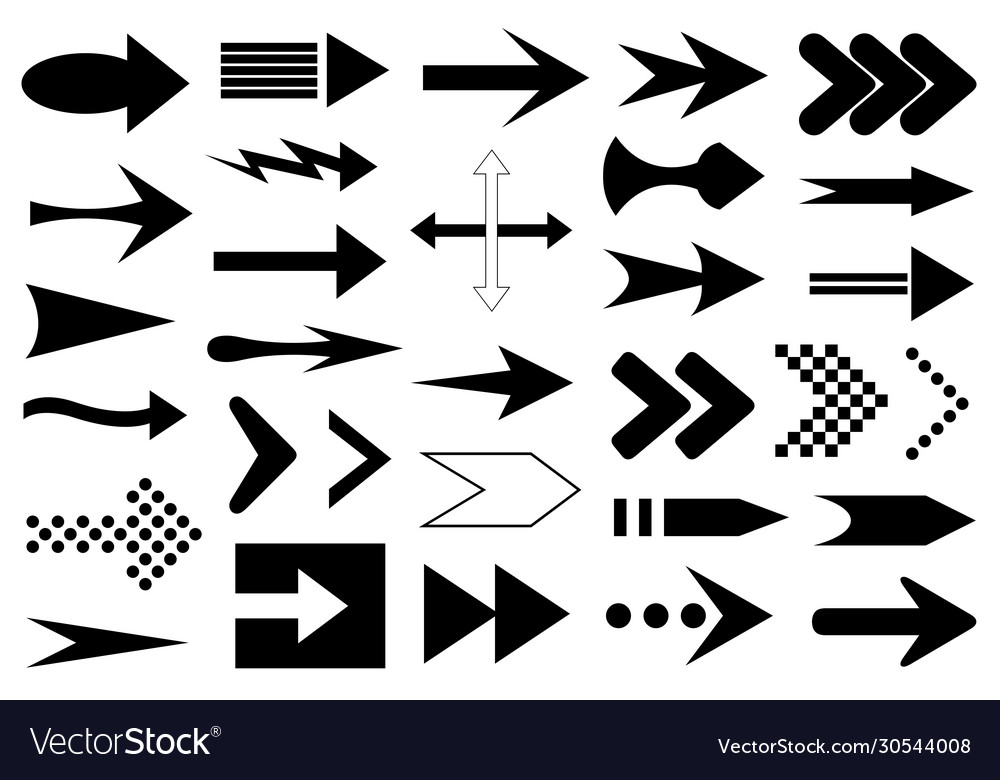 Collection different arrows Royalty Free Vector Image