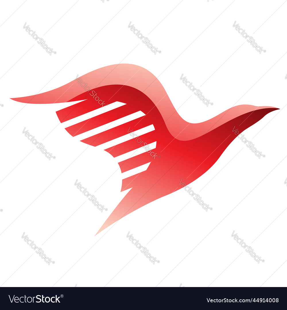 Glossy red eagle icon