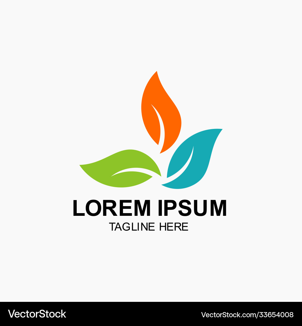 Leaf logo template design Royalty Free Vector Image