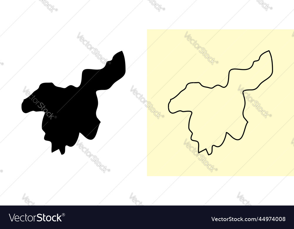 Saraburi map thailand asia filled and outline map Vector Image