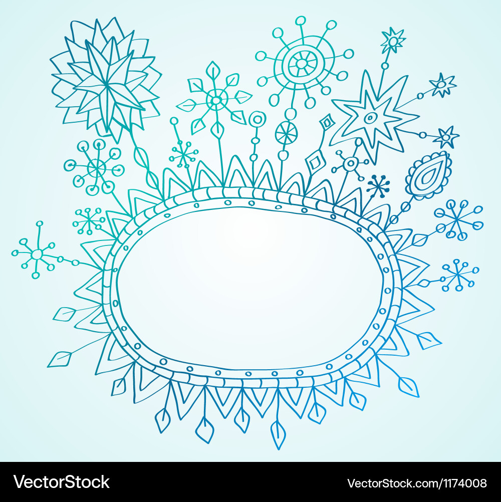Snowflakes frame Royalty Free Vector Image - VectorStock